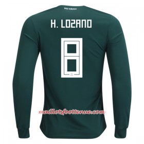 Maillot/Tenue Mexique H.Lozano 8 Domicile Coupe du monde 2018 Manche Longue